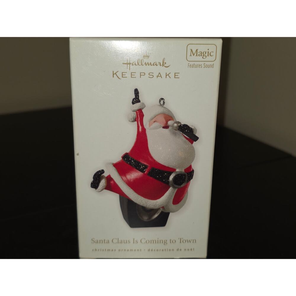 Hallmark Keepsake Ornament 2010 Santa Claus is Coming to Town Magic Sound NIB